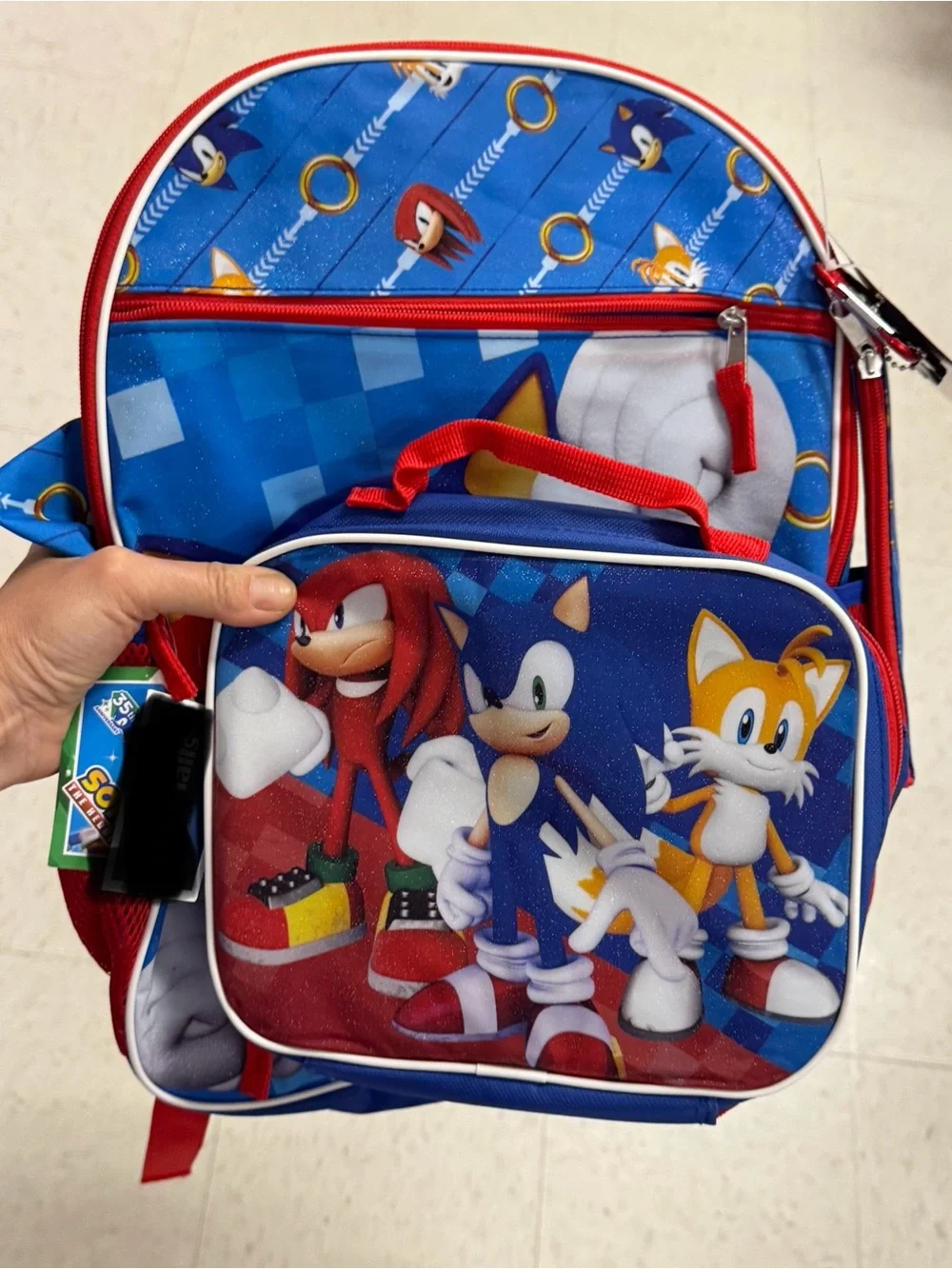 Sonic the Hedgehog Kids Backpack - Blue & Red